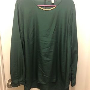Michael Kors Forest Green Blouse